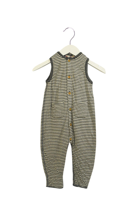 A Green Sleeveless Jumpsuits from Bonpoint in size 3-6M for neutral. (Front View)