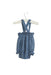 A Blue Overall Shorts from Nanos in size 3-6M for girl. (Back View)