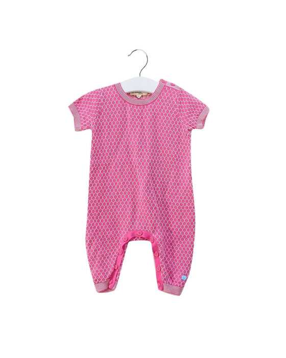 A Pink Short Sleeve Jumpsuits from The Bonnie Mob in size 3-6M for girl. (Back View)