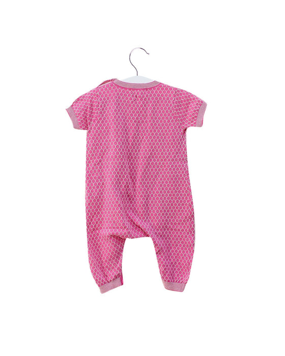 A Pink Short Sleeve Jumpsuits from The Bonnie Mob in size 3-6M for girl. (Back View)