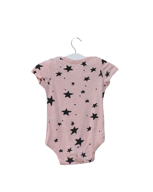 A Pink Short Sleeve Bodysuits from Little Starters in size 3-6M for girl. (Front View)