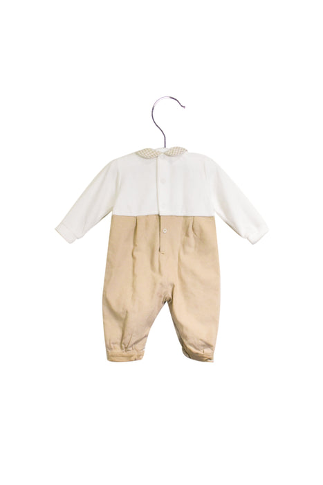 A Brown Long Sleeve Jumpsuits from Chickeeduck in size 6-12M for boy. (Front View)