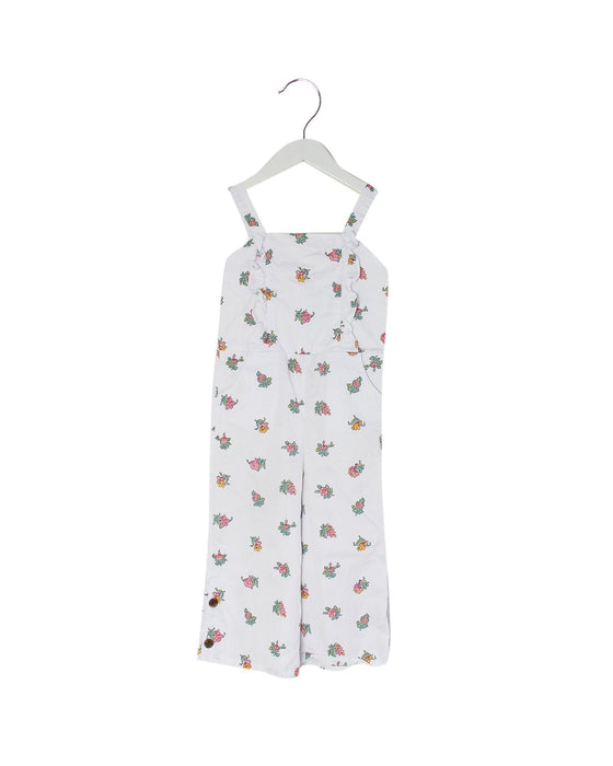 A White Sleeveless Jumpsuits from Janie & Jack in size 5T for girl. (Back View)