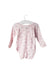 A Pink Long Sleeve Bodysuits from Petit Bateau in size 3-6M for girl. (Front View)