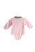A Pink Long Sleeve Bodysuits from 7 For All Mankind in size 3-6M for girl. (Front View)