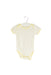 A White Short Sleeve Bodysuits from Babymio in size 3-6M for girl. (Front View)