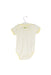 A White Short Sleeve Bodysuits from Babymio in size 3-6M for girl. (Back View)