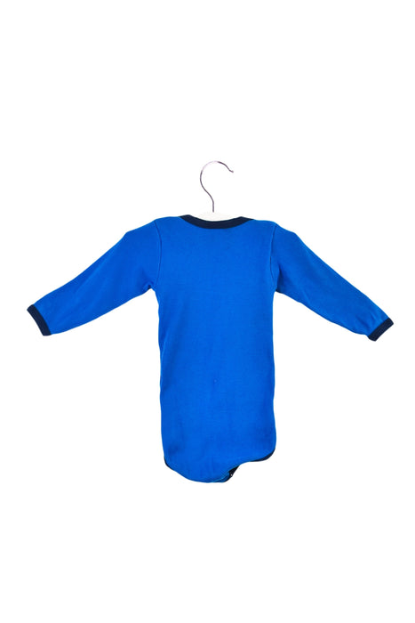 A Blue Long Sleeve Bodysuits from Petit Bateau in size 3-6M for neutral. (Back View)