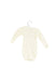 A White Long Sleeve Bodysuits from Petit Bateau in size 3-6M for girl. (Front View)