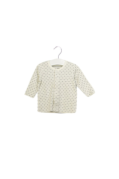 A White Cardigans from Seed in size 0-3M for girl. (Back View)