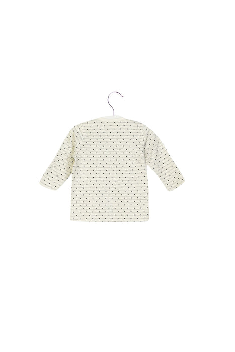 A White Cardigans from Seed in size 0-3M for girl. (Front View)