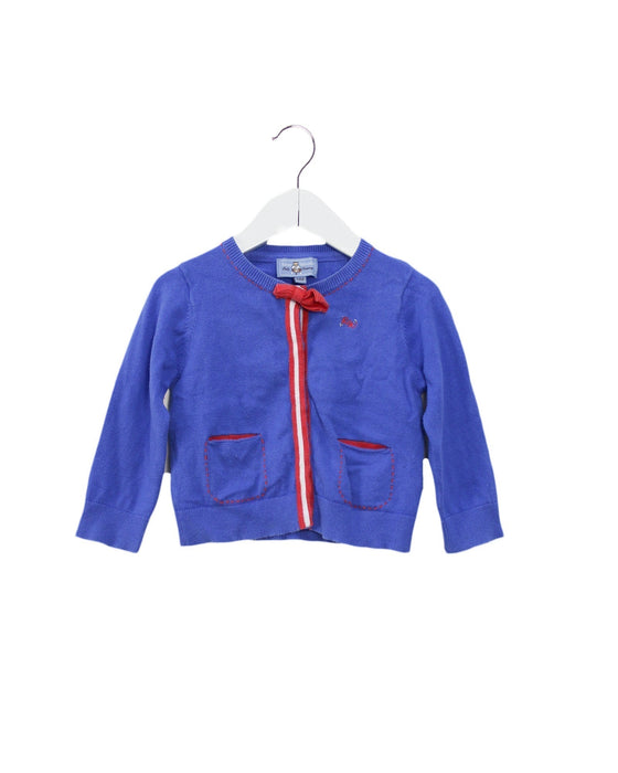 A Blue Cardigans from River Woods in size 18-24M for girl. (Front View)