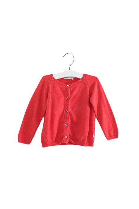 A Pink Cardigans from Les Enfantines in size 12-18M for girl. (Front View)