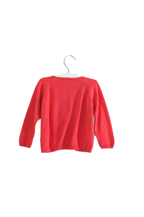 A Pink Cardigans from Les Enfantines in size 12-18M for girl. (Back View)
