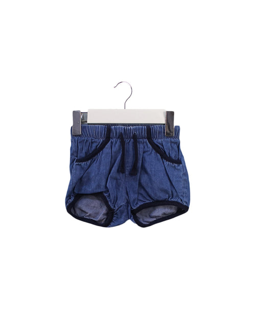 A Blue Shorts from Seed in size 0-3M for girl. (Front View)