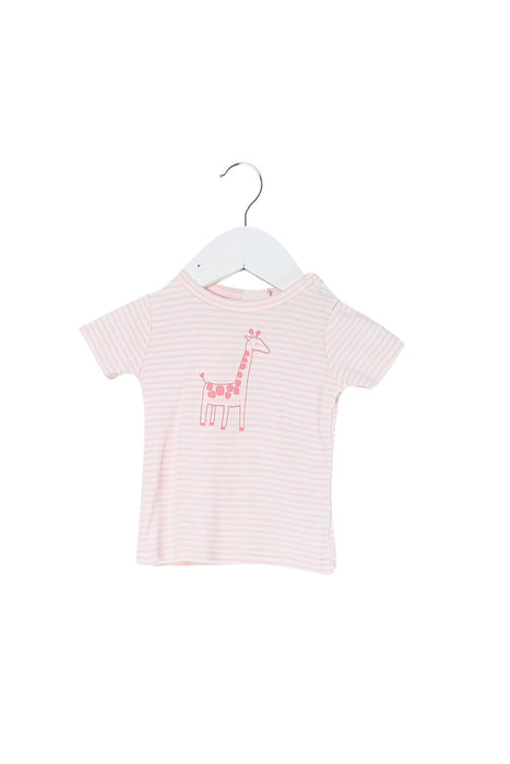A Pink Short Sleeve T Shirts from Seed in size 0-3M for girl. (Front View)