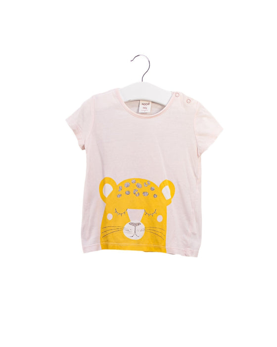 A Pink Short Sleeve T Shirts from Seed in size 6-12M for girl. (Back View)