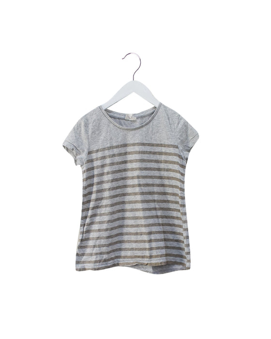 A Grey Short Sleeve T Shirts from Seed in size 6T for girl. (Back View)