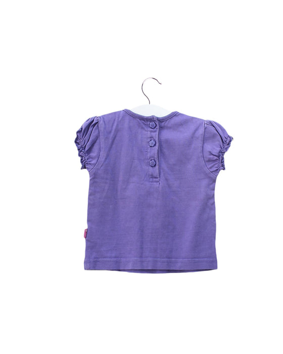 A Purple Short Sleeve T Shirts from Jojo Maman Bébé in size 6-12M for girl. (Back View)