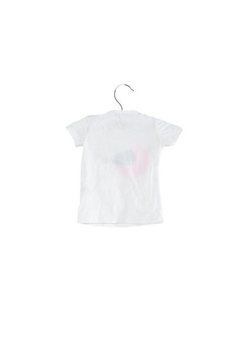 A White Short Sleeve T Shirts from Seed in size 0-3M for girl. (Front View)