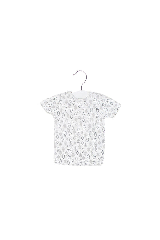 A White Short Sleeve T Shirts from Seed in size 0-3M for neutral. (Front View)