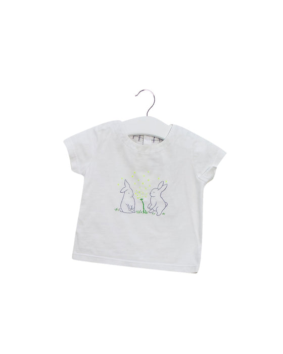 A White Short Sleeve T Shirts from Jacadi in size 3-6M for boy. (Back View)