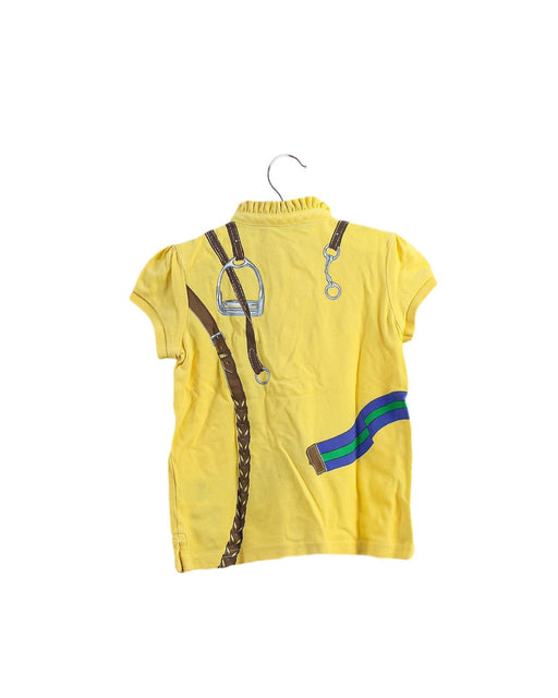 A Yellow Short Sleeve Polos from Polo Ralph Lauren in size 3T for girl. (Front View)