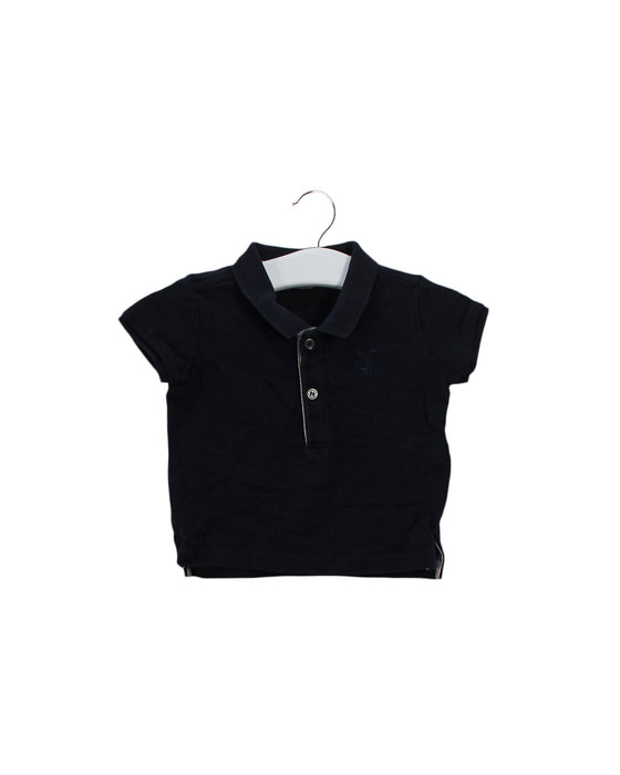 A Navy Short Sleeve Polos from Burberry in size 3-6M for boy. (Back View)