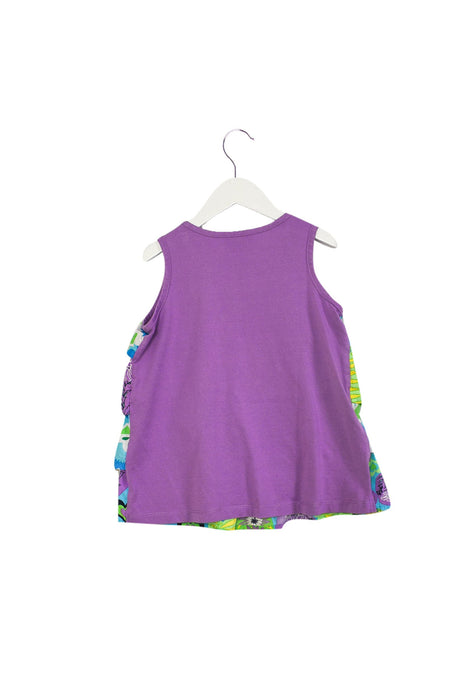 A Purple Sleeveless Tops from Hanna Andersson in size 4T for girl. (Back View)