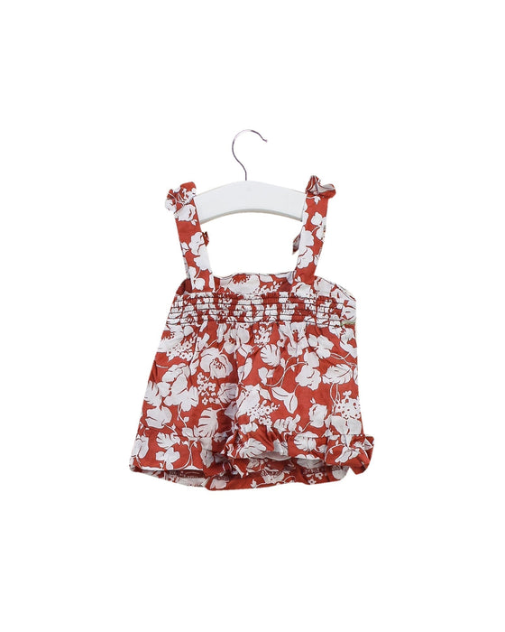 A Orange Sleeveless Tops from Janie & Jack in size 6-12M for girl. (Back View)