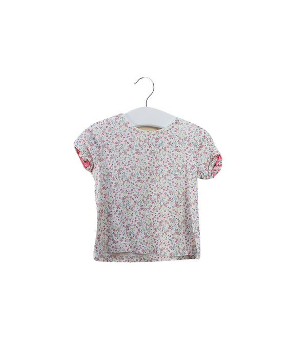 A Pink Sleeveless Tops from Petit Bateau in size 6-12M for girl. (Back View)
