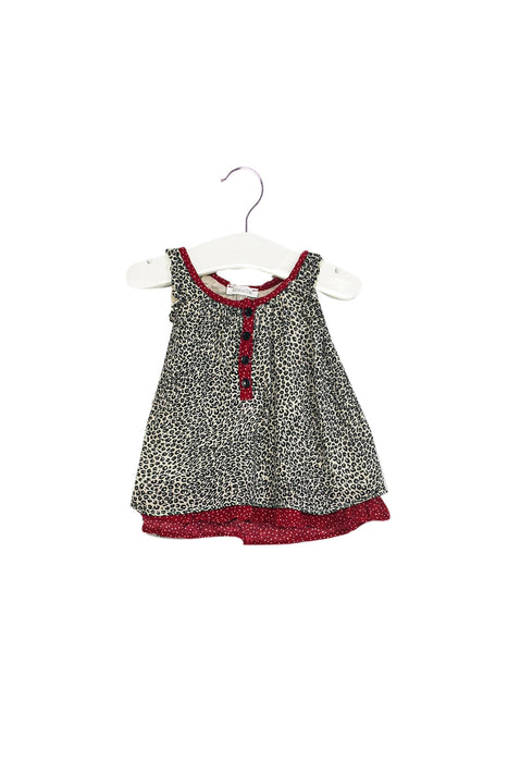 A Beige Sleeveless Tops from Absorba in size 3-6M for girl. (Back View)