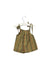 A Brown Sleeveless Tops from Velveteen in size 3-6M for girl. (Back View)