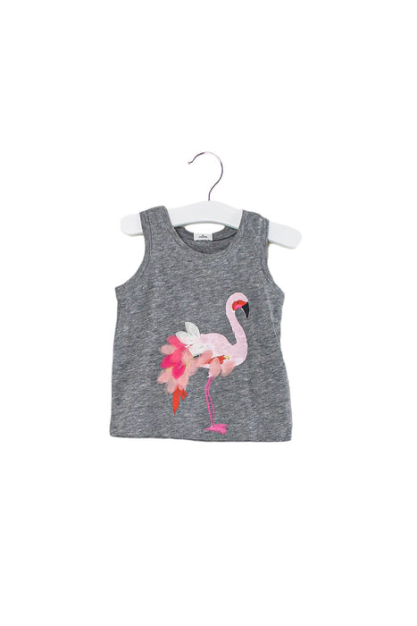 A Grey Sleeveless Tops from Egg by Susan Lazar in size 3-6M for girl. (Front View)