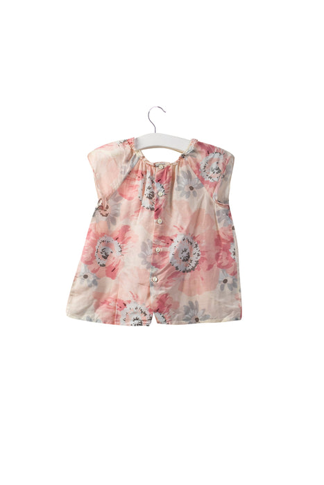 A Pink Short Sleeve Tops from Bonpoint in size 2T for girl. (Back View)