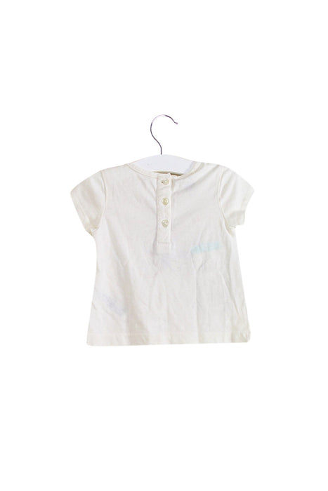 A White Short Sleeve Tops from Monsoon in size 3-6M for girl. (Back View)