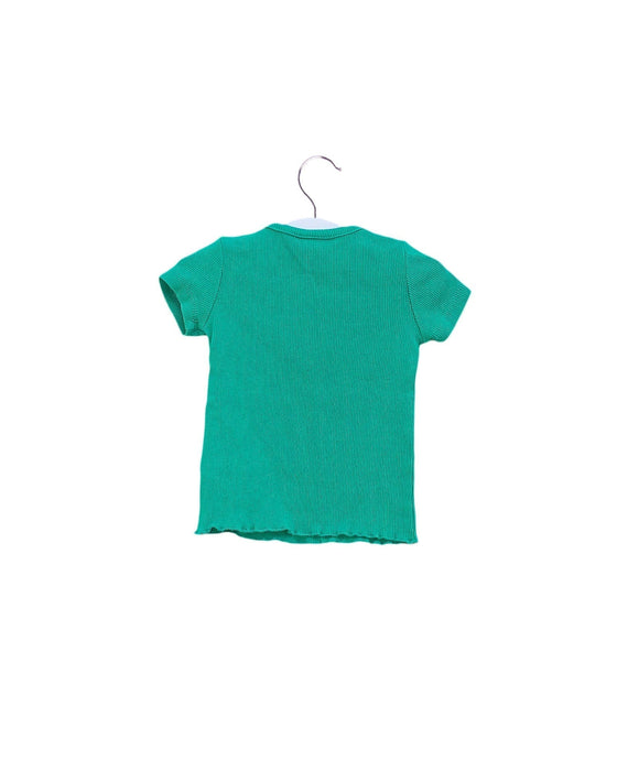 A Teal Short Sleeve Tops from Seed in size 0-3M for girl. (Back View)