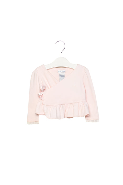 A Pink Long Sleeve Tops from Ralph Lauren in size 3-6M for girl. (Back View)