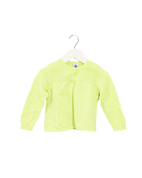 A Yellow Cardigans from Petit Bateau in size 12-18M for girl. (Back View)