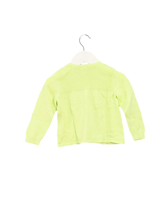 A Yellow Cardigans from Petit Bateau in size 12-18M for girl. (Back View)