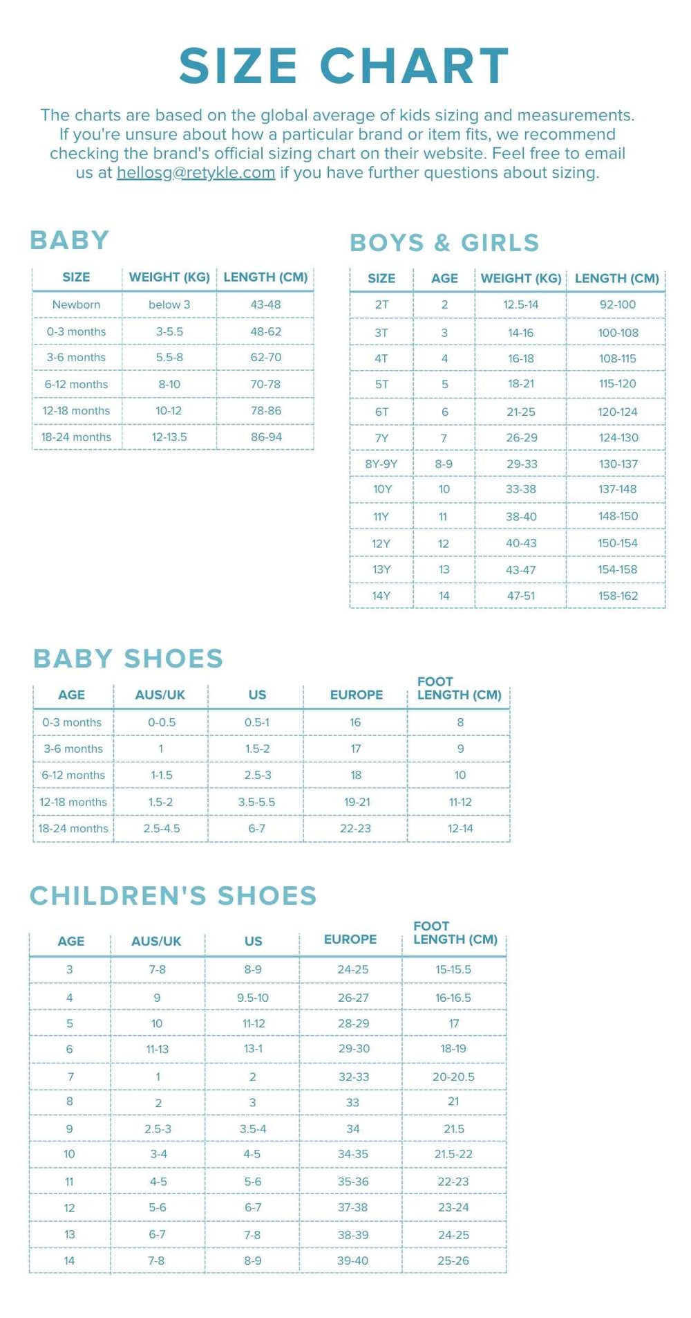 our size guide
